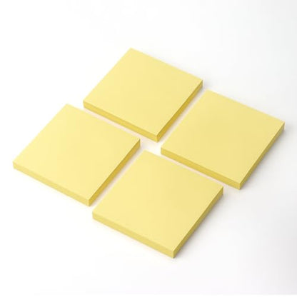 OSBOO Sticky Notes 3x3 with Bright Colors, 4 Pads 90 Sheets/Pad (Yellow) | Bright Yellow Self-Stick Notes Pads, 360 Sheets Total, Easy to Stick and Remove, Perfect for Office, School and Home - color: 4pads Yellow