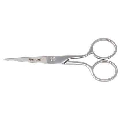 Westcott 5in Forged Fabric and Paper Scissors, Precision Scissors for Embroidery Detail, Sewing, Quilting, Tailoring, Arts and Crafts - size: 5-Inch Straight