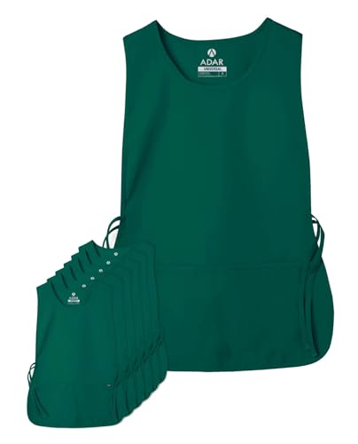 Adar Universal Cobbler Apron 6 Pack - Unisex Cobbler Apron - color: Hunter Green, size: Standard