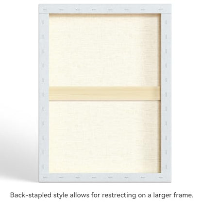 PHOENIX 18x24 Inch 2 Pack Artist Canvas - Large Stretched Canvases for Painting - 3/4 Inch Profile, 100% Cotton 11 Oz. Gesso Primed White Blank Professional Canvas Oil & Acrylic Paints - size: 18"x24", style: Traditional