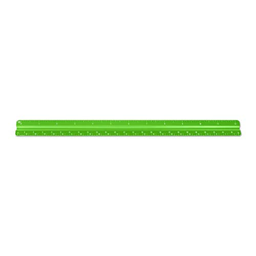 Alumicolor Aluminum Combination Solid Drafting Scale, 12IN, Green - color: Green, size: 12 Inch, style: Combination