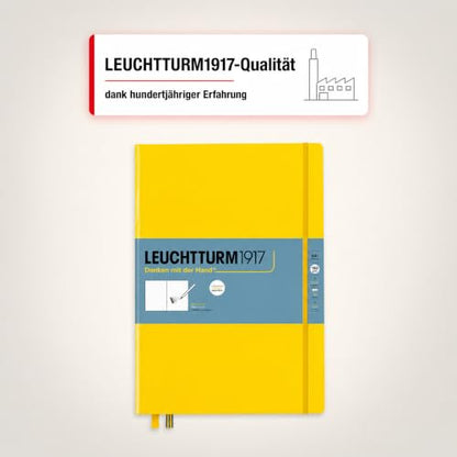 Leuchtturm1917 - Master A4 Hardcover Sketchbook (Lemon) - 112 Pages of 150g/m² Paper - color: Lemon, size: Master (A4+)
