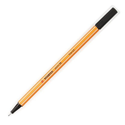 STABILO Point 88 FINELINER Superfine 0.4MM - Black - color: Black, size: 1 Count (Pack of 10)