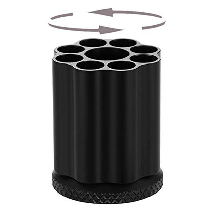 Rotating Revolver Pen Holder, Gun Cylinder Pen Holders, Favorite Pencil Holder and Perfect Stationery Supplies (Black) - color: black