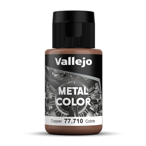 Vallejo - Metal Color | Copper 32 ml (1.08 fl.oz.) | Faithfully Reproduce Different Metallic Finishes - style: Copper 32 ml (1.08 fl.oz.)