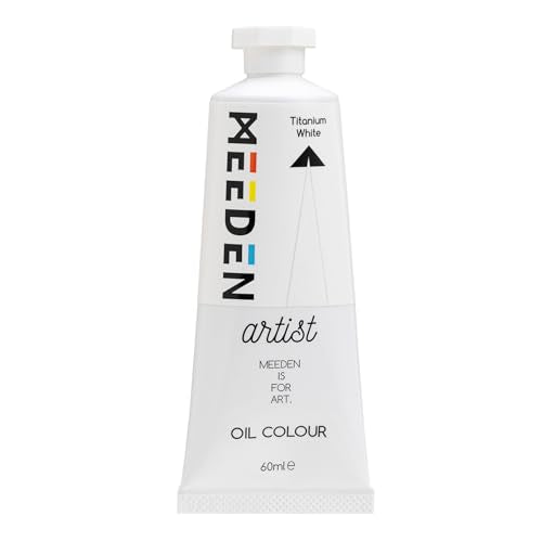 MEEDEN Titanium White Oil Paint - Artist Grade 60ml/2oz Tube | Professional Art Paints and Supplies for Canvas Painting - color: Titanium White, size: 2 Fl Oz (Pack of 1)