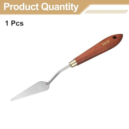HARFINGTON Palette Knife Painting Tool 2.87" x 0.87" Stainless Steel Teardrop Blade 9.06" Length Spatula Painting Pallet Knives with Hole Beech Wood Handle for Oil Acrylic Canvas, Red/Silver - size: 9.06" x 0.87" x 2.87"