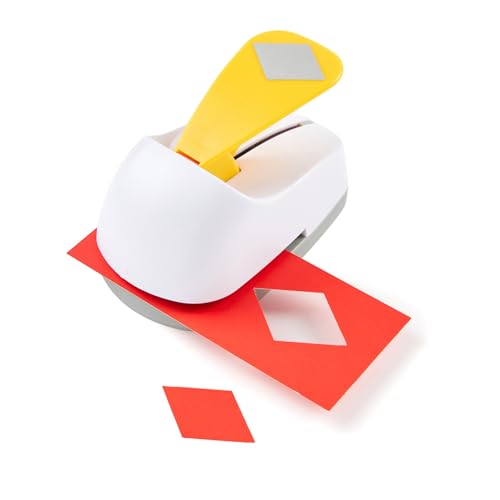 Craft Lever Punch 2 inch Rhombus Paper Punch Professional Tool for Paper Crafting DIY Projects，Gifts，Stationery，Education，Greeting Cards Arts Fun Projects - color: D