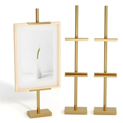 Adjustable Tabletop Easel Stand, 29" H Gold 2 Pack | Picture Easels for Display, Picture Frame Holder, For Art, Photo - color: Gold 2Pack
