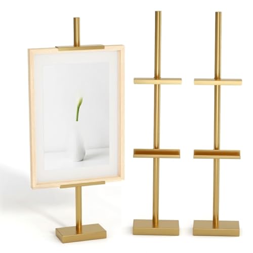 Adjustable Tabletop Easel Stand, 29" H Gold 2 Pack | Picture Easels for Display, Picture Frame Holder, For Art, Photo - color: Gold 2Pack