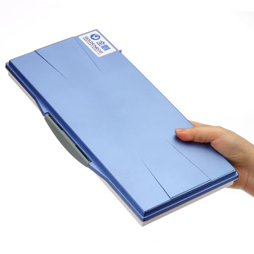 PATIKIL 24 Wells Paint Storage Box, Airtight Folding Detachable with 3 Extra Area Painting Palette for Watercolor Gouache Acrylic Oil Paint, Blue - color: Blue