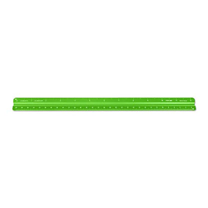 Alumicolor Aluminum Combination Solid Drafting Scale, 12IN, Green - color: Green, size: 12 Inch, style: Combination