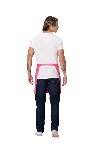 Chef Works Unisex Half Bistro Server Apron - color: Hot Pink