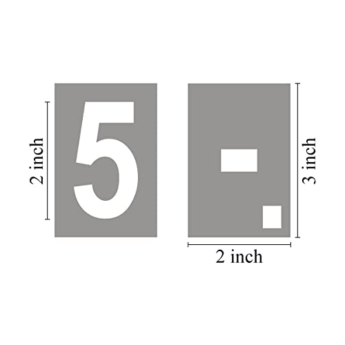 2 Inch Large Number Stencils for Painting - 11 Pack Number Stencil Templates for Curb Address, Cakes, Cookies, Mailboxes and Crafts, Reusable House Numbers Stencils for Wood Signs & Cement Wall Art - size: 2 Inch