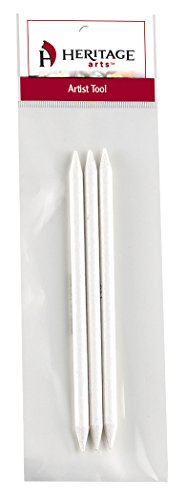 Heritage Arts, Blending Stumps and Tortillions, Double Pointed End, Soft Paper Felt, Large - 3 Pieces