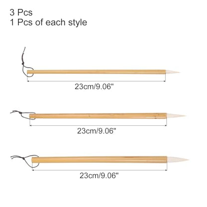 PATIKIL 3 Pcs Chinese Calligraphy Brush Set Watercolor Brushes Ink Pen | Traditional Writing, for Drawing Painting Writing, Art Supplies