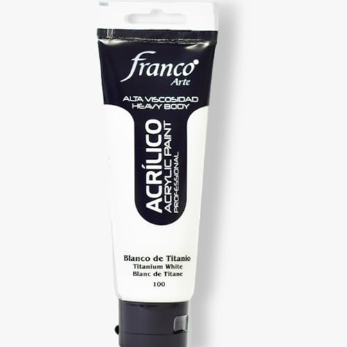 Professional Acrylic Paint – Premium Water-Based, Quick-Drying Acrylics for Artists & Crafters, Non-Toxic Rich Pigment, Multi-Surface Paint for Canvas, Wood, Paper, Ceramic & Indoor Projects Titanium White 3,38 U.S fl oz - color: Titanium White