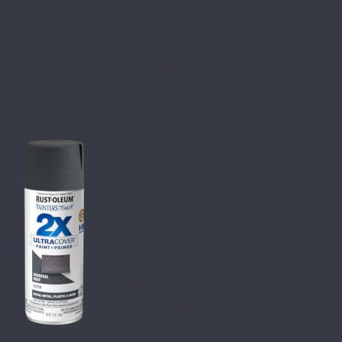 Rust-Oleum Painter's Touch 2X Ultra Cover Spray Paint, Satin Charcoal Gray - color: Satin Charcoal Gray, size: 12 Ounce (Pack of 2)