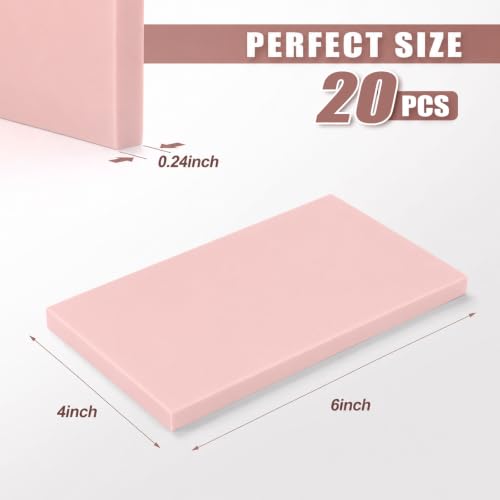 20 PCS 4"x6" Soft Linoleum Blocks for Printmaking & Stamp Making | Rubber Linocut Block for Stamp Carving, Relief Printing, Handcraft DIY, Journal Decoration and Daily Artistic Practice - color: 4"x6"-20pcs