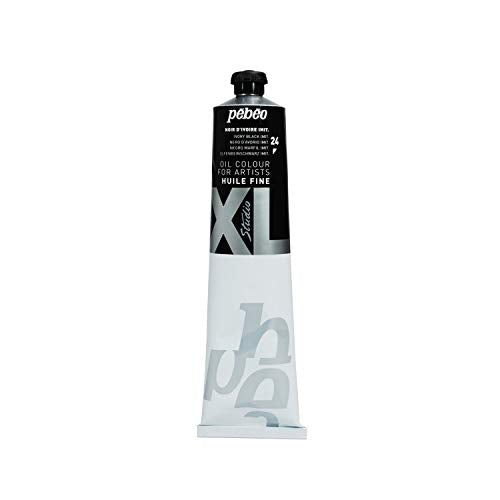 PEBEO Fine Oil XL 200 ML - Oil Painting - Black Ivory Oil - Pébéo Oil Painting - Black Ivory Imitation 200 ml, (200024) - color: Black Ivory Imitation