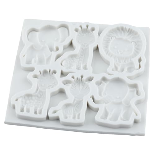Animal Polymer Clay Mold Lion Elephant Giraffe Silicone Molds - color: Style R