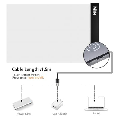 B4 LED Light Pad - Upgraded Diamond Art Light Box Dimmable Tracing Light Board, Sketching, Animation, Drawing Light Box with 4 Fasten Clips - style: B4