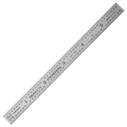 Made in USA 6" Metal Ruler, Flexible | 3R Graduation, Precision Measuring Tool - color: silver, size: 6"