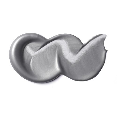 Liquitex Soft Body Acrylic Paint, 8-oz Bottle, Iridescent Rich Silver | Low Viscosity, Highly Pigmented, Satin Finish, Retains Subtle Brush Strokes, Great Surface Coverage, Highly Versatile - color: Iridescent Rich Silver, style: 8-oz Bottle