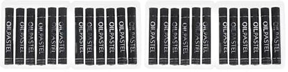 PATIKIL Black Oil Pastels, 12Pcs Soft Oil Crayons Creamy Pastels Stick Art Supplies for Art Painting Drawing Blending Graffiti for Artists Beginners (Pack of 2) - color: Black