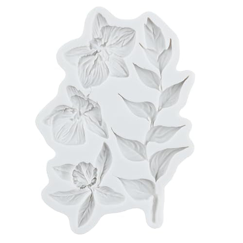 Flower Polymer Clay Molds Flower and Leaf Silicone Mold - color: Style B