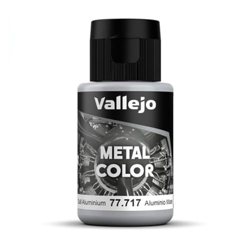 Vallejo - Metal Color | Dull Aluminium 32 ml (1.08 fl.oz.) | Faithfully Reproduce Different Metallic Finishes - style: Dull Aluminium 32 ml (1.08 fl.oz.)
