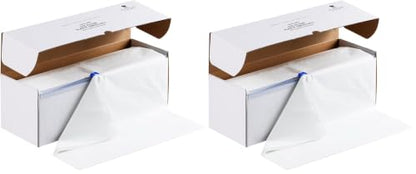 Goodluck 54 Inch X 300 Feet Plastic Table Cloths with Cutter Box, White Disposable Table Cover Roll, Plastic Tablecloth for Party, Banquet, Wedding, Birthday, Anniversary (Pack of 2) - color: White, size: 15.4" x 5.5" (Rectangular) (Pack of 2)