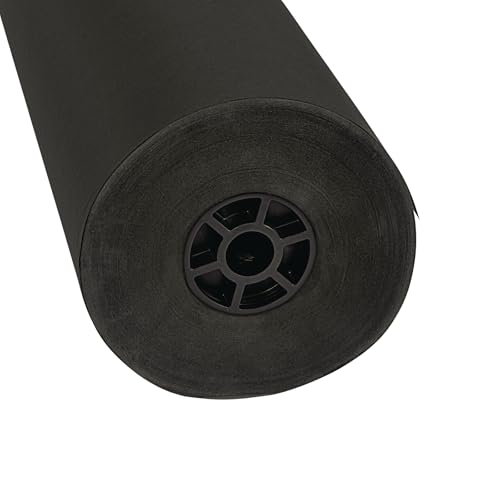 Colorations Dual Surface Paper Roll Classroom Supplies for Arts and Crafts Black (36" x 1000') (Item # DSBK) - color: Black