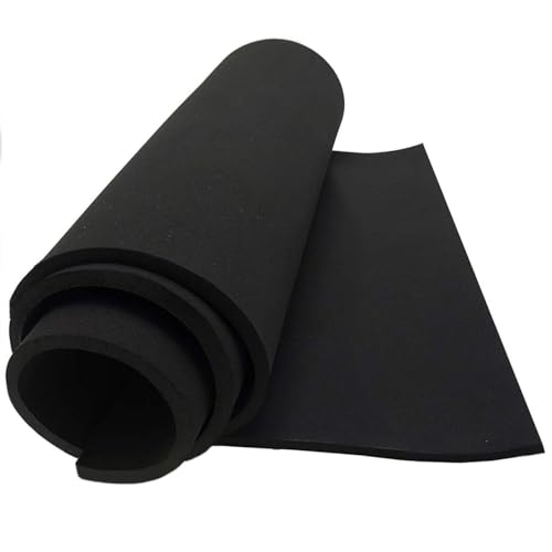 Dualplex Neoprene Sponge Foam Rubber Sheet Roll, Perfect Cosplay Padding, DIY Project Sheet - Easy Cut Non-Adhesive Multi-Function Soundproof Rubber Foam Sheet (14X58 inches X 1/4" Thick) - size: 14X58 inches X 1/4" Thick