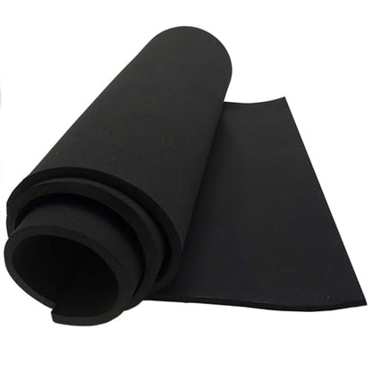 Dualplex Neoprene Sponge Foam Rubber Sheet Roll, Perfect Cosplay Padding, DIY Project Sheet - Easy Cut Non-Adhesive Multi-Function Soundproof Rubber Foam Sheet (14X58 inches X 1/4" Thick) - size: 14X58 inches X 1/4" Thick