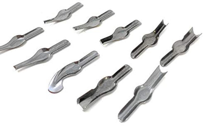 ESSDEE Linoleum Cutter Tools - Style 1 to 10 Sizes Lino Blades - High Carbon Steel - Pack of 10 - Made in UK