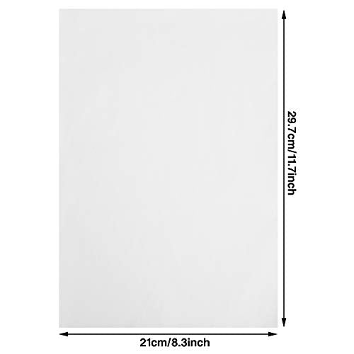 Outus 100 Sheets White Carbon Graphite Transfer Paper A4 Size Tracing Carbon Copy Graphite Paper with 5 Embossing Stylus Tracing Stylus Dotting Tools for Dark Cloth Fabric Embroidery and Wood - color: White
