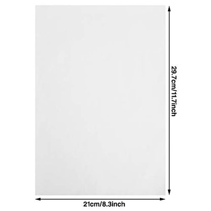 Outus 100 Sheets White Carbon Graphite Transfer Paper A4 Size Tracing Carbon Copy Graphite Paper with 5 Embossing Stylus Tracing Stylus Dotting Tools for Dark Cloth Fabric Embroidery and Wood - color: White
