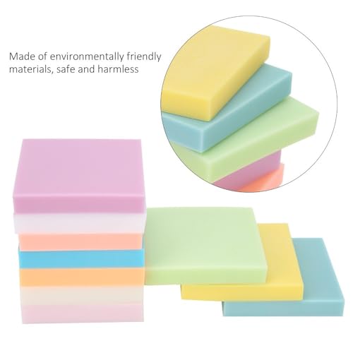 Rubber Stamp Carving Blocks, PVC, Assorted Colors, 10 Pcs