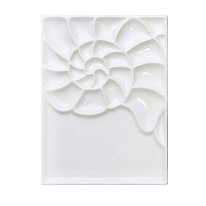 Bower Bird Porcelain Watercolor Palette Conch Artist Professional Ceramic Palette (Ceramics)