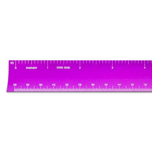 Alumicolor 12-inch Aluminum Engineer Hollow Scale for School, Office, Art and Drafting, 12IN, Purple - color: Purple, size: 12IN, style: Engineer