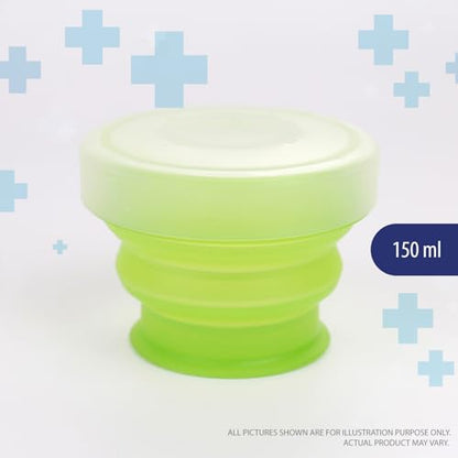 Deke Home - 2 Pack Silicone Collapsible Travel Cups with Lids – Portable, Food Grade Camping Mugs for Outdoor, Hiking, Camping, Backpacking, and Travel
