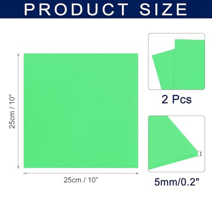 MECCANIXITY Foam Sheets Crafts 10x10 Inch 5mm EVA Craft Foam Paper Foam Sheets for Crafts Projects DIY Cosplay Modeling, Green, 2 Sheets - color: Green, size: 5mm