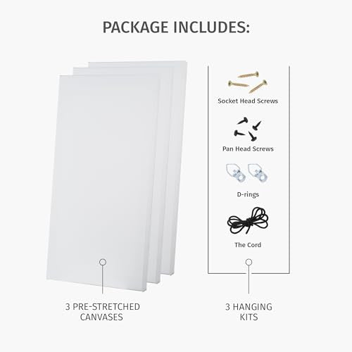PIXY CANVAS Value Pack of 3 Stretched Canvas 27x27 inch, 3/4 (0.75) inch deep for Your Paintings/Artwork/Wall Art/Wall Decor (Pack of 3 Canvas, 27 x 27 inch, Square) - size: 27 x 27 inch, style: Pack of 3