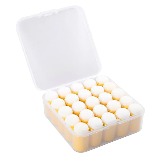 25PCS Sponge Daubers W/Storage Case -Applicator for Stenciling, Sponging, and Creating Detailed Effects - Great for Applying Ink, Chalk, Paint, and More to Your Projects - color: Yellow