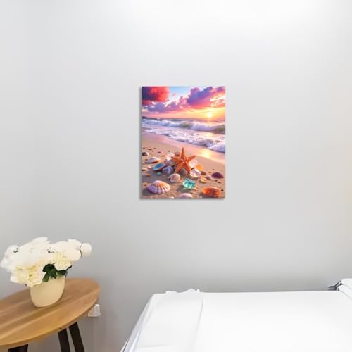 Muzagroo Art 5D Diamond Paintings Kits for Adults Round Full Drill Beach Diamonds Art Kits for Beginners Diamond Art Paintings Gem Art Kits Diamond Dots Kits 30x40cm (Beach) - color: Beach