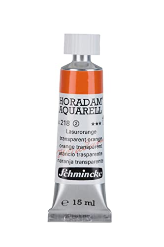 Schmincke - HORADAM® AQUARELL - finest artists' watercolours, glaze orange - 15 ml - color: 218 transparent orange, size: 0.5 Fl Oz (Pack of 1)