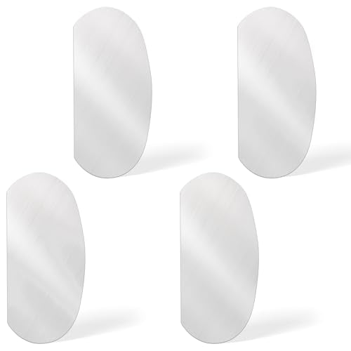 Gosknor 4pcs Pottery Tools Smooth Scraper, Silver Stainless Steel Clay Ribs Oval Modeling Cutter Scraper Clay Sculpting Tools for Ceramics Artists Modeling Potter (Smooth Style) - style: Smooth
