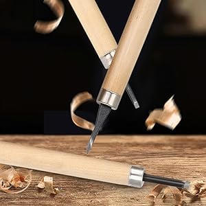 4Pcs Wood Carving Knife, Carving Chisels Manual Sharpener Carving Tools Set for Woodworking Wood Engraving Rubber Stamp Pattern Carving Craft Projects(#2) - color: #2