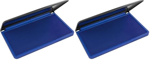 MaxMark Large Premium Blue Ink Stamp Pad - 3.5" x 6.25" - Quality Felt Pad (Pack of 2) - color: Blue, size: 3.5" x 6.25" (Pack of 2)